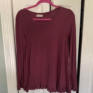 Altar’d State Burgundy Long Sleeve Top